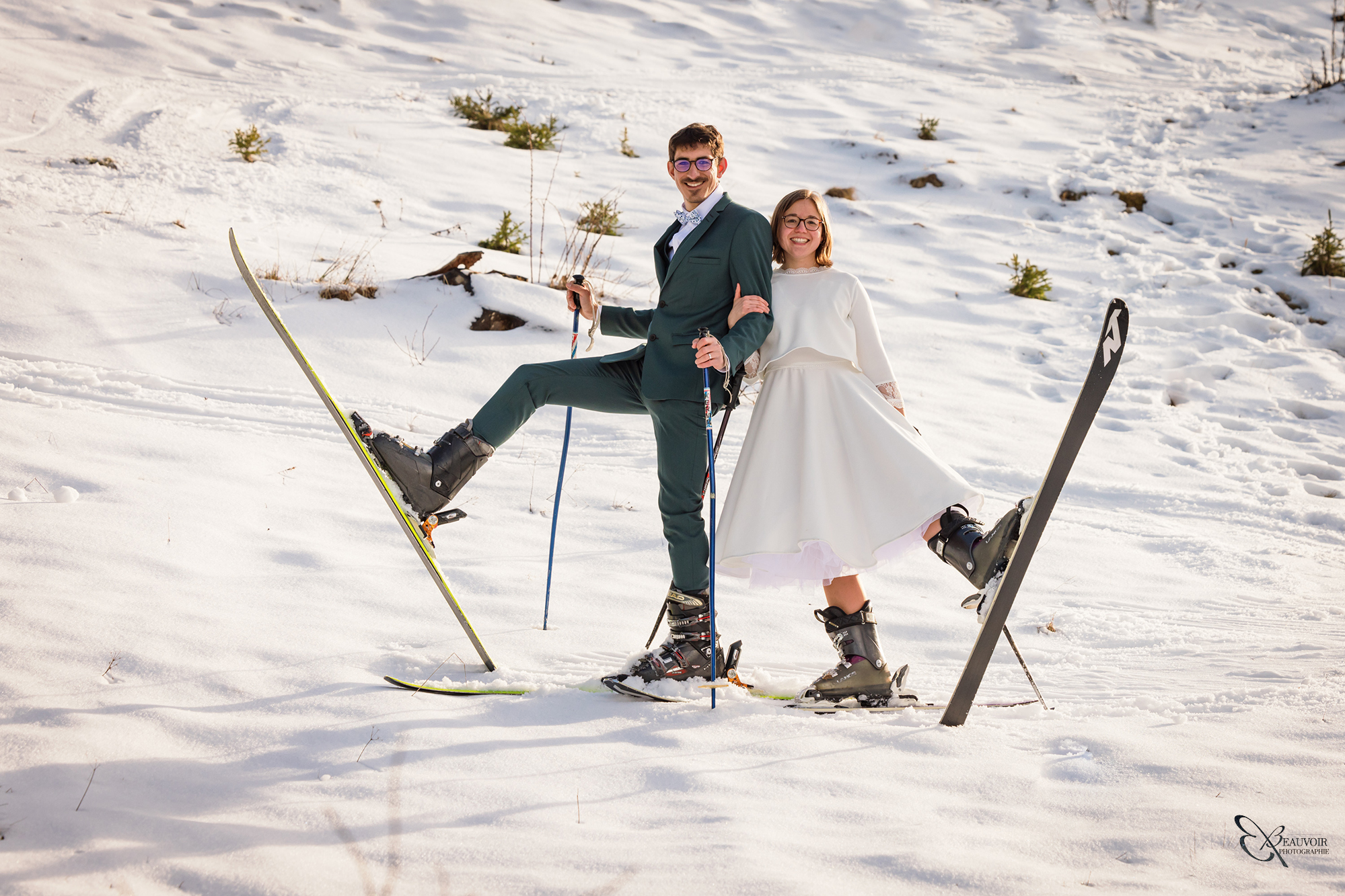 BeauvoirPhotographie Mariage chambery villechambery Lerevard BelevedereREvard photowedding neige dayafter funsession skiaddict 03